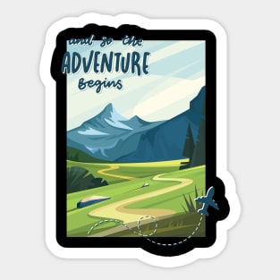 Adventure is my therapy Adventure Explore the world travel lover summer spring Sticker